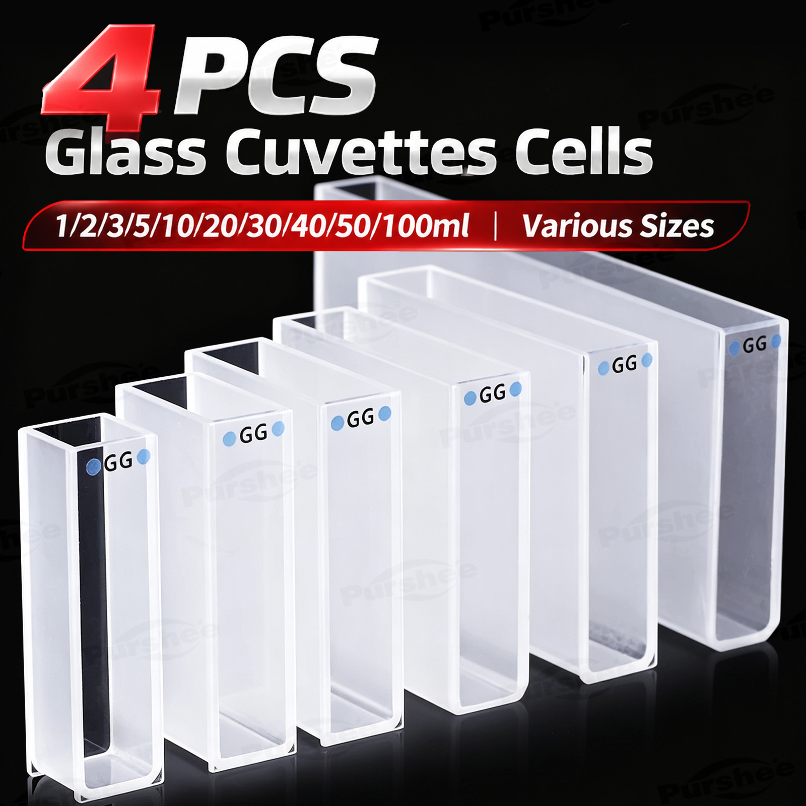 4 Cuvette in Vetro 1/2/3/5/10/ - Science Kit recensione e prezzo