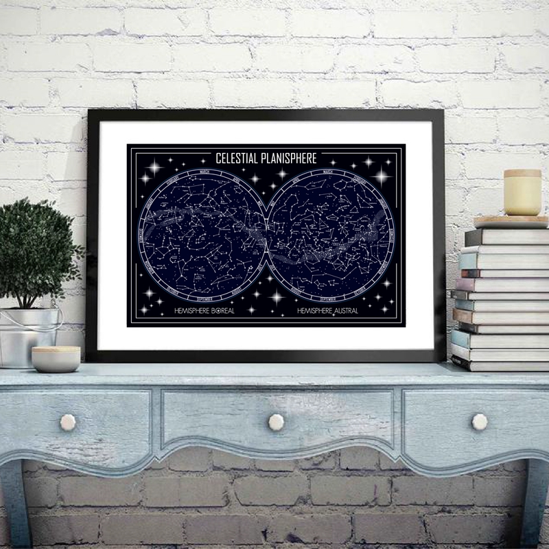 Mappa del planisfero celeste S - Star Map Poster recensione e prezzo